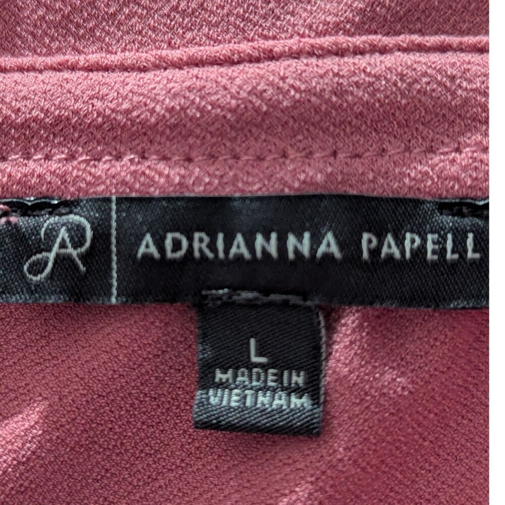 Adrianna Papell Blush Pink Stretch Button-Down Shirt – Size L (EUC) - Picture 4 of 5